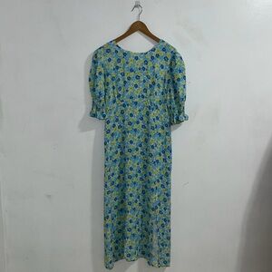 Nobody’s Child Floral Blue and Green Dress